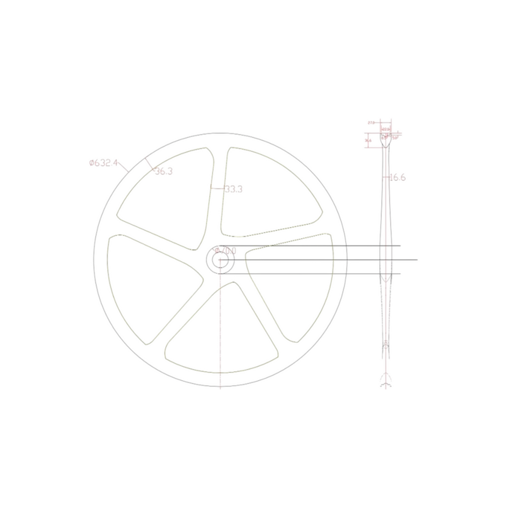 SALT Elite Road/Gravel Disc Brake DBC5S36 5 Spoke Wheelset - photo 3