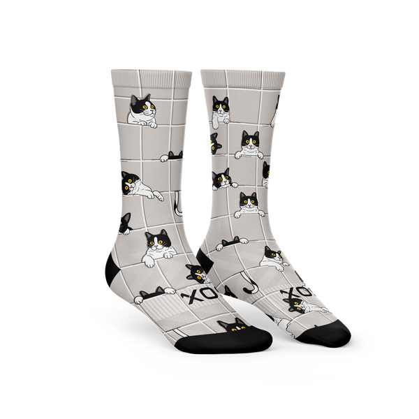 Peekaboo Paws Crew Socks